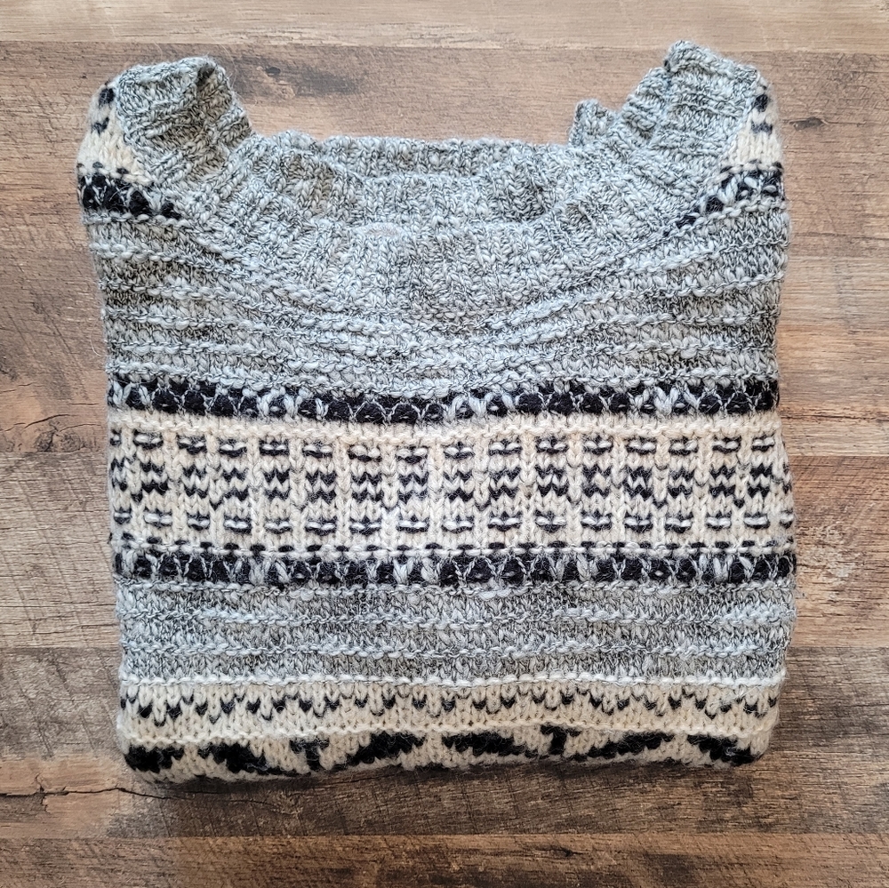 Denim & Supply Ralph Lauren Wool Blend Loose Knit Fair Aisle Sweater